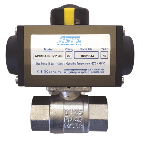 ASTORI 160 + SIRCA AP | PNEUMATICALLY ACTUATED BRASS BALL VALVE