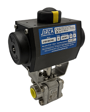 VINCO XF + SIRCA AP | PNEUMATICALLY ACTUATED 3 PIECE BALL VALVE – DOUBLE ACTING ( SS )